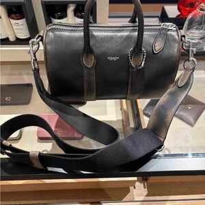 Coach Black and Silver Men's Bag